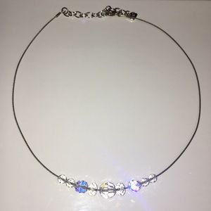Swarovski crystal wire necklace